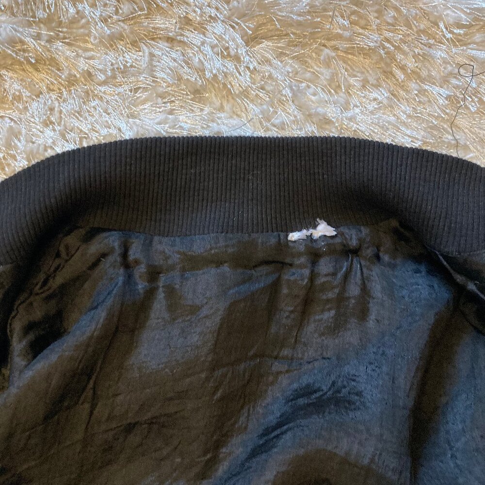 Black Sequin Bomber Jacket - image 2